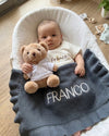 Personalised keepsake plush teddy bear with embroidered name - Eli&Eli Dubai