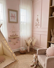 Personalised name embroidery wall art in blush - view 5 | Eli&Eli