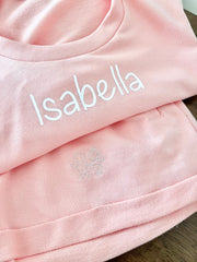 Personalised toddler and kids street set in peach pink, 2 pieces - Eli&Eli Dubai