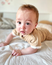 Personalised kids terry lounge set in caramel - view 6 | Eli&Eli