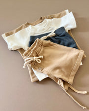 Personalised kids terry lounge set in caramel - view 7 | Eli&Eli