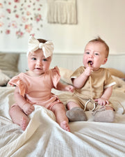 Personalised kids terry lounge set in caramel - view 8 | Eli&Eli