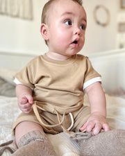 Personalised kids terry lounge set in caramel - view 9 | Eli&Eli