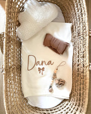 Baby Knitted Blanket Off White - Personalised Name - view 13 | Eli&Eli