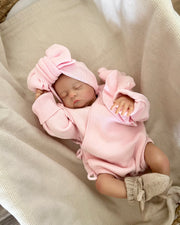 Personalised knitted romper and headband dream blush - view 5 | Eli&Eli