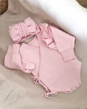 Personalised knitted romper and headband dream blush - view 6 | Eli&Eli