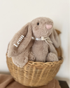 Personalised little bunny best friend toy in grey with embroidered name - Eli&Eli Dubai