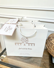 Personalised muslin hooded poncho for babies and kids in ivory beige - Eli&Eli