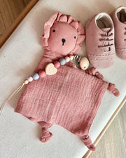 Muslin lion comforter toy copper - view 3 | Eli&Eli