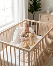 Personalised muslin toy comforter in sunshine pastel - view 3 | Eli&Eli