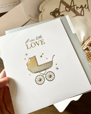 Personalised newborn greeting card in gold and silver - view 4 | Eli&Eli