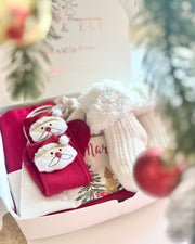 Personalised red Santa baby boy romper Christmas gift set - view 7 | Eli&Eli