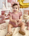 Personalised second birthday gift set for girls, Magnolia Blush Princess embroidered photoshoot outfit - Eli&Eli Dubai