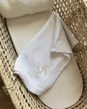 Summer knitted baby blanket cloud white - view 2 | Eli&Eli