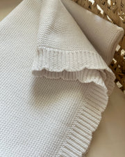 Summer knitted baby blanket cloud white - view 4 | Eli&Eli