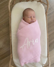 Summer knitted baby blanket cupcake pink - view 2 | Eli&Eli