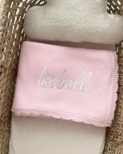 Summer Knitted Blanket Pale Pink - Personalised Name - view 10 | Eli&Eli