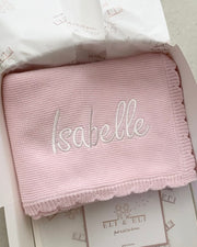 Summer Knitted Blanket Pale Pink - Personalised Name - view 11 | Eli&Eli