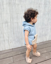 Personalised terry lounge sweater hoody in sky blue - view 9 | Eli&Eli