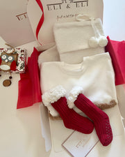 Personalised white terry Christmas gift set for boy or girl - view 7 | Eli&Eli