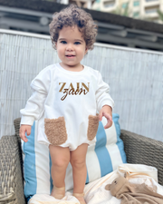 Personalised white terry Christmas gift set for boy or girl - view 8 | Eli&Eli