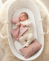 Personalised waffle comforter blanket with pink heart - Eli&Eli Dubai