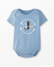 Baby Blue onesie for Baby with personalised name