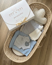 Premium personalised blanket gift hamper in baby blue - view 4 | Eli&Eli