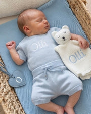 Premium personalised blanket gift hamper in baby blue - view 5 | Eli&Eli