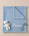 Premium personalised blanket gift hamper in baby blue - view 6 | Eli&Eli