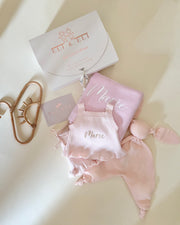 Premium personalised blanket gift hamper in baby pink - view 4 | Eli&Eli