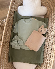 Premium personalised blanket gift hamper in sea green - view 14 | Eli&Eli