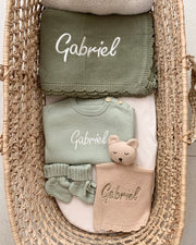 Premium personalised blanket gift hamper in sea green - view 6 | Eli&Eli