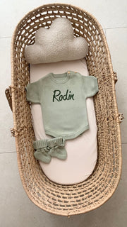 Premium personalised blanket gift hamper in sea green - view 7 | Eli&Eli