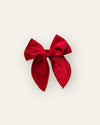 Red velvet hair clip for girls, design 2 - Eli&Eli Dubai