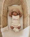 Summer cotton knitted romper unisex set in vanilla, sleeveless, 2 pieces - Eli&Eli Dubai