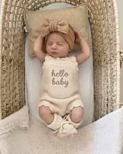Summer knitted romper vanilla - view 2 | Eli&Eli
