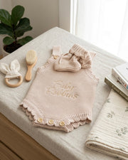 Summer knitted romper vanilla - view 5 | Eli&Eli