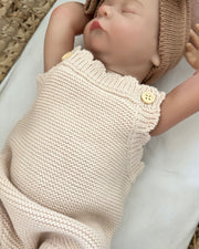 Summer knitted romper vanilla - view 8 | Eli&Eli