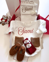 Terry sweater Christmas gift set for babies and toddlers, 3 pieces - Eli&Eli Dubai