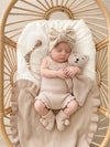 Unisex Maxi personalised baby gift hamper in Sweet Latte beige, 5 pieces - Eli&Eli Dubai