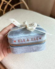 Velvet baby keepsake memory box, detail - Eli&Eli
