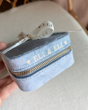 Velvet baby keepsake memory box, closed - Eli&Eli