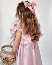 Velvet hair clip in blush - view 2 | Eli&Eli
