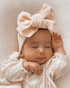 Waffle baby headband with bow, colour selection - Eli&Eli Dubai