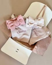 Waffle baby headband with bow - view 4 | Eli&Eli