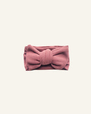 Waffle baby headband with bow - view 6 | Eli&Eli