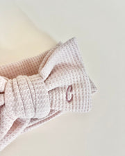 Waffle baby headband with bow - view 9 | Eli&Eli