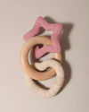 Wooden baby teether Rose Star, eco-friendly - Eli&Eli Dubai