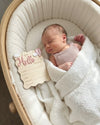 Wooden Hello World baby announcement plaque for baby girl, newborn photo prop - Eli&Eli Dubai
